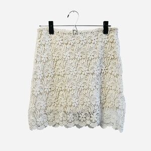 Zara Cream/White Lace Skirt